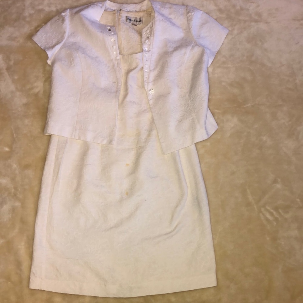 Danny and Nicole White 2 Piece Dress and Suit